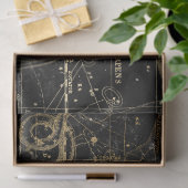 Ontwerp 5 van de Gold- en zwarte Galaxy Star-reeks Tissuepapier (Geschenk)