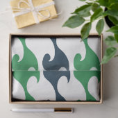 Ontwerp 5 van de groene en Navy Nautical Series Tissuepapier (Geschenk)