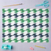 Ontwerp 5 van de groene en Navy Nautical Series Tissuepapier (Craft)