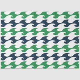 Ontwerp 5 van de groene en Navy Nautical Series Tissuepapier