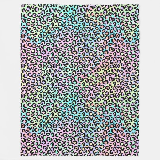 Ontwerp 5 van de Iridescent Leopard-reeks Fleece Deken (Voorkant)