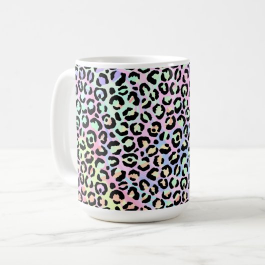 Ontwerp 5 van de Iridescent Leopard-reeks Koffiemok (Voorkant links)