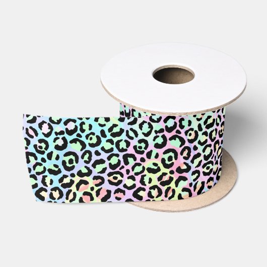 Ontwerp 5 van de Iridescent Leopard-reeks Satijnen Lint (Spoel)