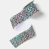 Ontwerp 5 van de Iridescent Leopard-reeks Satijnen Lint (Achterkant)