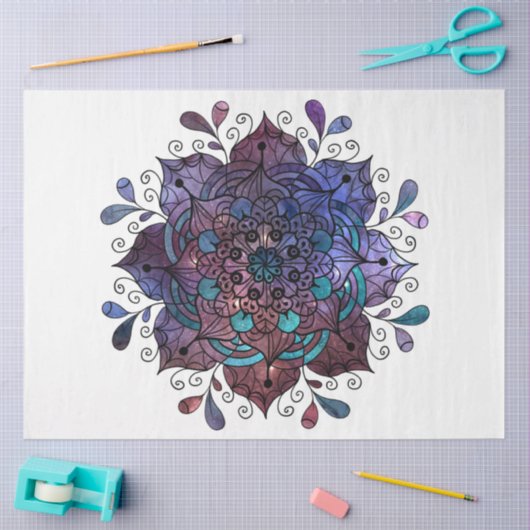 Ontwerp 5 van de Mandala reeks Tissuepapier (Craft)