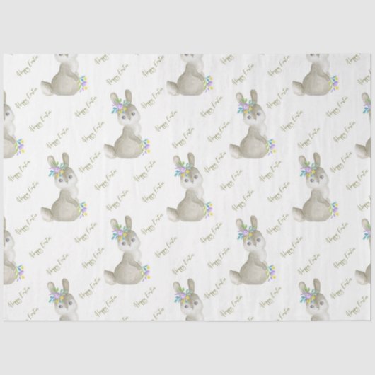 Ontwerp 5 van de Pasen van de Bunny Reeks Tissuepapier (Voorkant)