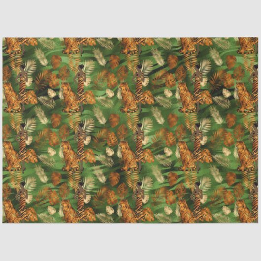 Ontwerp 5 van de Tijgerreeks van koper Tissuepapier (Voorkant)