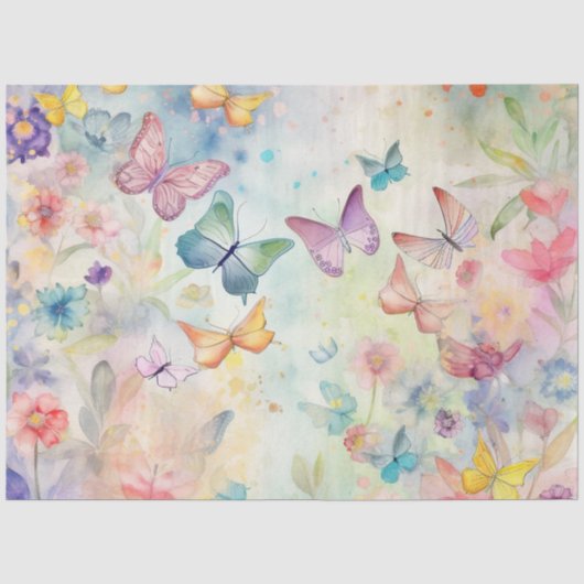 Ontwerp 5 van een Whimsical Butterfly Series Tissuepapier (Voorkant)