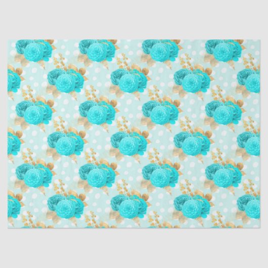 Ontwerp 6 van de Aqua- en Gold-reeks Tissuepapier (Voorkant)