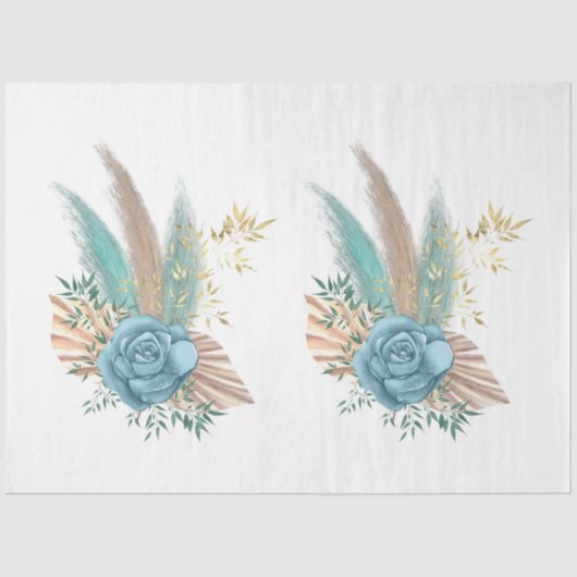 Ontwerp 6 van de Boho Bouquet reeks Tissuepapier (Voorkant)