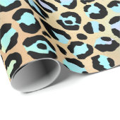 Ontwerp 6 van de Iridescent Leopard-reeks Cadeaupapier (Rol Hoek)