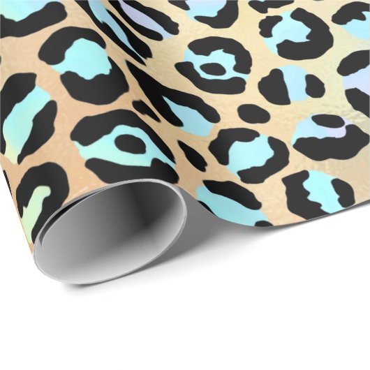 Ontwerp 6 van de Iridescent Leopard-reeks Cadeaupapier (Rol Hoek)