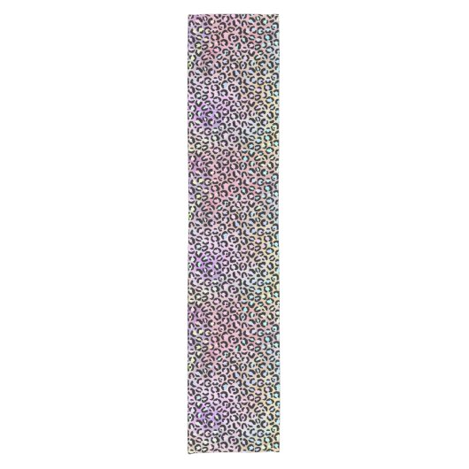 Ontwerp 6 van de Iridescent Leopard-reeks Korte Tafelloper (Voorkant)