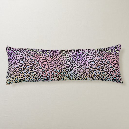 Ontwerp 6 van de Iridescent Leopard-reeks Lichaamskussen (Achterkant)