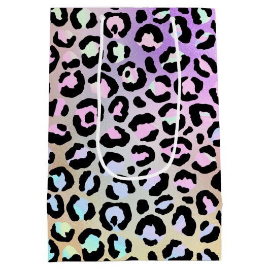 Ontwerp 6 van de Iridescent Leopard-reeks Medium Cadeauzakje (Achterkant)