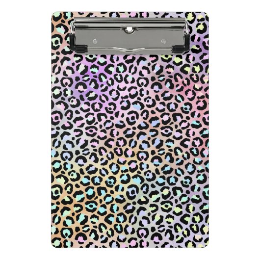 Ontwerp 6 van de Iridescent Leopard-reeks Mini Klembord (Voorkant)