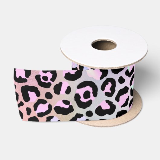 Ontwerp 6 van de Iridescent Leopard-reeks Satijnen Lint (Spoel)