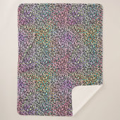 Ontwerp 6 van de Iridescent Leopard-reeks Sherpa Deken (Voorkant)