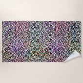 Ontwerp 6 van de Iridescent Leopard-reeks Strandlaken (Voorkant)