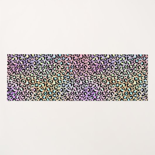 Ontwerp 6 van de Iridescent Leopard-reeks Yogamat (Voorkant (horizontaal))