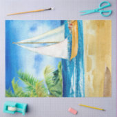 Ontwerp 6 van de Seascapes van de waterverf Tissuepapier (Craft)