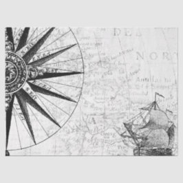 Ontwerp 6 van de zwarte en witte digitale kaartree tissuepapier