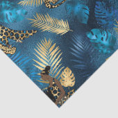 Ontwerp 6 - Weefselpapier met blauwe en gouden lui Tissuepapier (Detail)