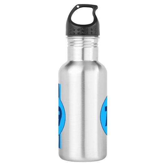 Ontwerp 79 in blauw met strepen waterfles  (Voorkant)