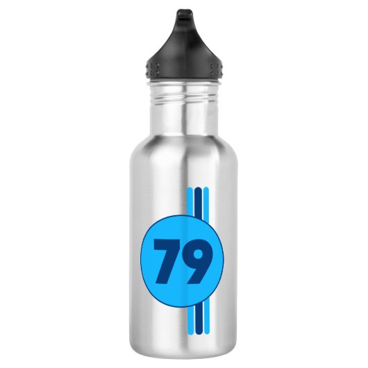 Ontwerp 79 in blauw met strepen waterfles  (Rechts)