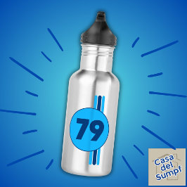 Ontwerp 79 in blauw met strepen waterfles 