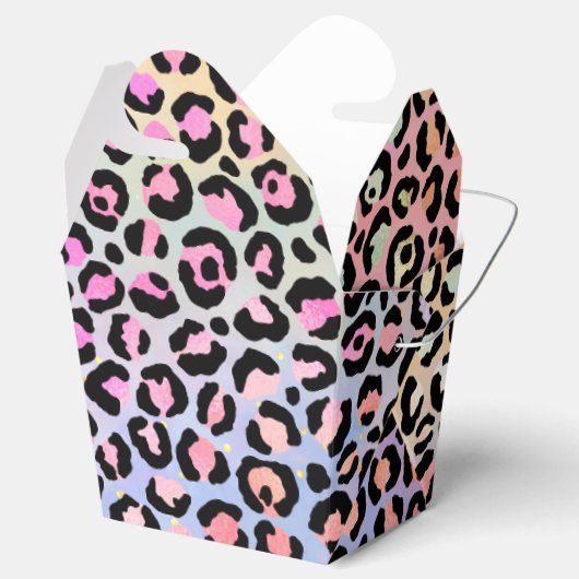 Ontwerp 7 van de Iridescent Leopard-reeks Bedankdoosjes (Geopend)