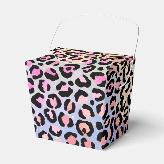 Ontwerp 7 van de Iridescent Leopard-reeks Bedankdoosjes (Voorkant Zijde)