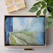 Ontwerp 7-weefselreeks van waterverf Seascapes Tissuepapier (Geschenk)