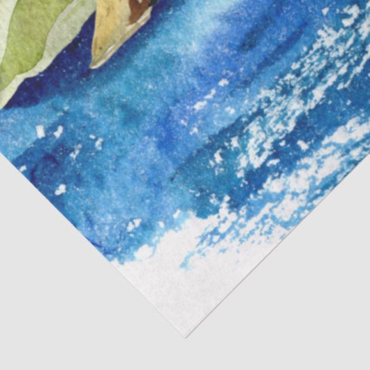 Ontwerp 7-weefselreeks van waterverf Seascapes Tissuepapier (Detail)