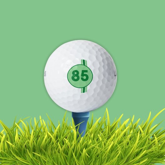 Ontwerp 85 in groen op mintgroen met strepen golfballen