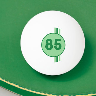 Ontwerp 85 in groen op mintgroen met strepen pingpongbal