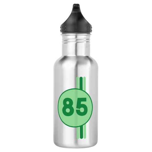 Ontwerp 85 in groen op mintgroen met strepen waterfles  (Rechts)