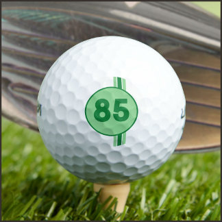 Ontwerp 85 in het groen op mintgroen met strepen golfballen