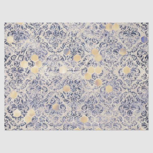 Ontwerp 8 van de Blauwe Bee-reeks - Weefselpapier Tissuepapier (Voorkant)