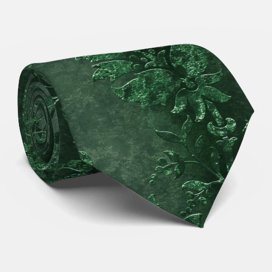 Ontwerp 8 van de Groene Velvet reeks Stropdas (Opgerold)