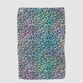 Ontwerp 8 van de Iridescent Leopard-reeks Golfhanddoek (Voorkant)