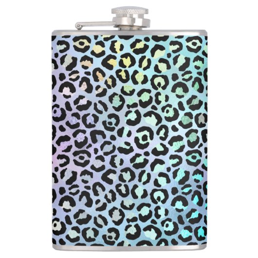 Ontwerp 8 van de Iridescent Leopard-reeks Heupfles (Voorkant)