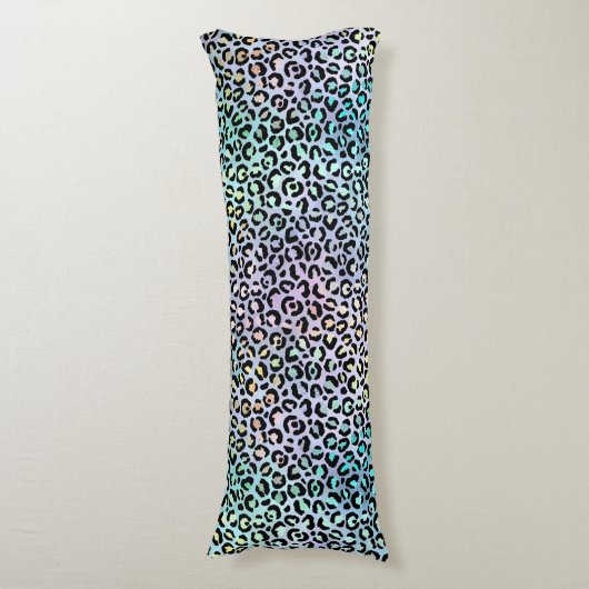 Ontwerp 8 van de Iridescent Leopard-reeks Lichaamskussen (Voorkant Verticaal)