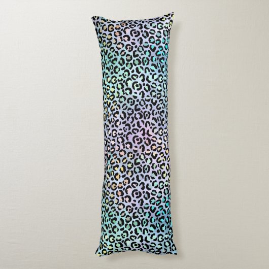 Ontwerp 8 van de Iridescent Leopard-reeks Lichaamskussen (Achterkant (Verticaal))