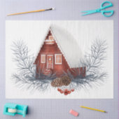 Ontwerp 8 van de kerstvogelreeks tissuepapier (Craft)