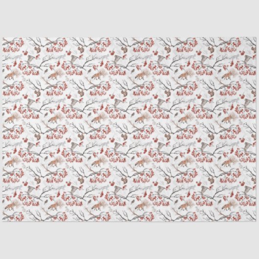 Ontwerp 8 van de Winterbos Reeks Tissuepapier (Voorkant)