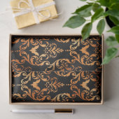 Ontwerp 8 van de zwarte en koperen Halloween reeks Tissuepapier (Geschenk)