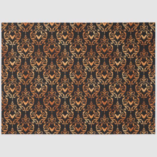 Ontwerp 8 van de zwarte en koperen Halloween reeks Tissuepapier (Voorkant)