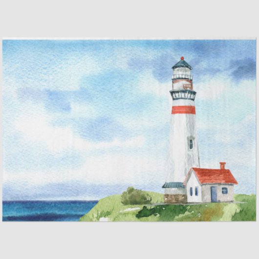 Ontwerp 9 van de Seascapeserie van de waterverf Tissuepapier (Voorkant)