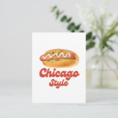 Ontwerp aanpassen Chicago Style Hot Dog Gift Hotdo Briefkaart (Staand voorkant)
